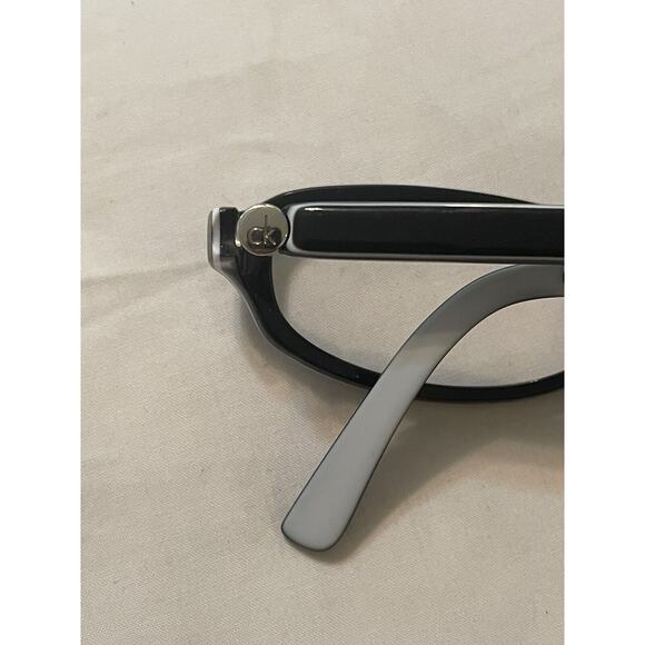 CALVIN KLEIN 5596 961 Eyeglasses Frame 52-16-135 Black/White Polished RZ06 - Picture 3 of 8
